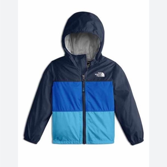 The North Face Flurry Hooded Windbreaker Jacket Boy 5 Blue Navy - Picture 1 of 5